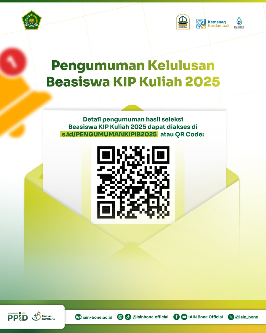 Pengumuman kelulusan Beasiswa KIP Kuliah 2025